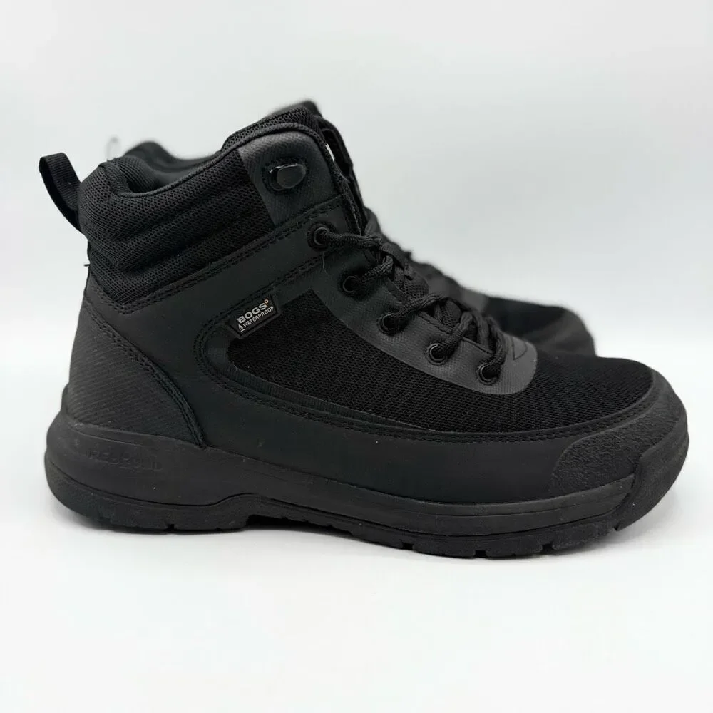 Bogs Shale Mid Glacialgrip WP Black Work Boots - Men’s US 9 / EU 42